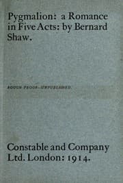 Pygmalion by George Bernard Shaw